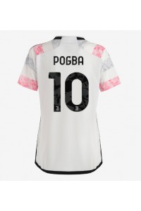 Juventus Paul Pogba #10 Voetbaltruitje Uit tenue Dames 2023-24 Korte Mouw